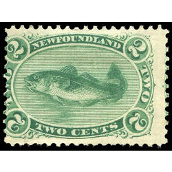 newfoundland stamp 24a codfish 2 1866 M F 009