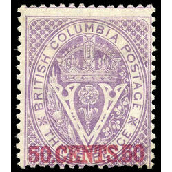 british columbia vancouver island stamp 12 surcharge 1867 M FOG 014