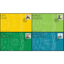 canada stamp 2453 6 signs of the zodiac 2012 FDC