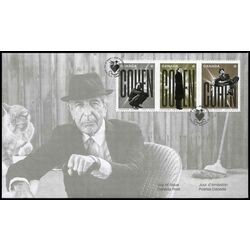 canada stamp 3196 leonard cohen squatting 2019 FDC 001