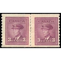 canada stamp 266 pair king george vi 1943 M FNH 002