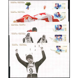 collection of 5 canada first day covers women in winter sports scott 3080 84