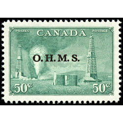 canada stamp o official o11 oil wells 50 1950