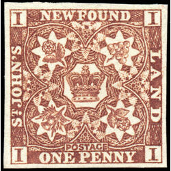 newfoundland stamp 1 1857 first pence issue 1d 1857 M XF 014