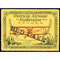 canada stamp cl air mail semi official cl30 patricia airways and exploration co ltd 5 1927