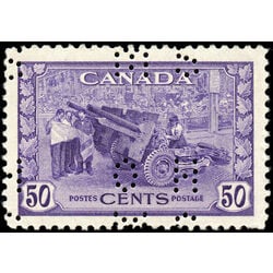canada stamp o official o261 munitions 50 1942