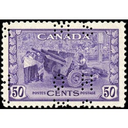 canada stamp o official o9 261 munitions 50 1942