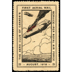 canada stamp cl air mail semi official clp2g aero club of canada 25 1919