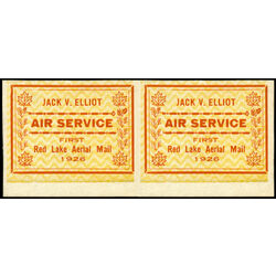 canada stamp cl air mail semi official cl6a jack v elliot air service 1926