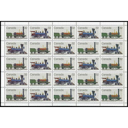 canada stamp 1000a canadian locomotives 1836 1860 1 1983 M PANE BL