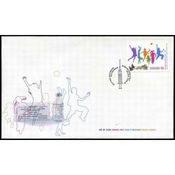 canada stamp 2120 children playing discarded leg braces 50 2005 FDC
