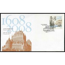 canada stamp 2269 founding of quebec city 52 2008 FDC