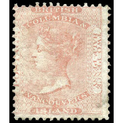 british columbia vancouver island stamp 2a queen victoria 2 d 1860 M VG F 017