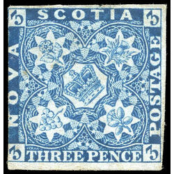 nova scotia stamp 2 pence issue 3d 1851 M F 008