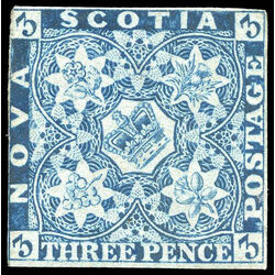 nova scotia stamp 2b pence issue 3d 1857