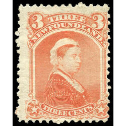 newfoundland stamp 33 queen victoria 3 1870 M F 020