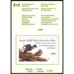 canadian wildlife habitat conservation stamp fwh6a wood ducks 7 50 1990