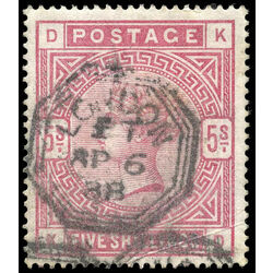 great britain stamp 108 queen victoria 5 sh 1884