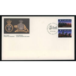 canada stamp 1250a canadian infantry regiments 1989 FDC