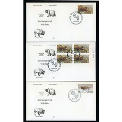 collection of 11 canada fdc canadian endangered wildlife scott 0883 4