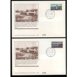 collection of 4 special event covers numbered canada philatelic canadian lighthouses 1scott 1032 5