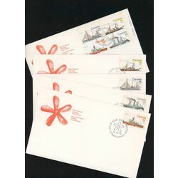 collection of fdc of canada vessels theme  
