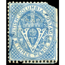 british columbia vancouver island stamp 7 seal of british columbia 3d 1865 U DEF 022