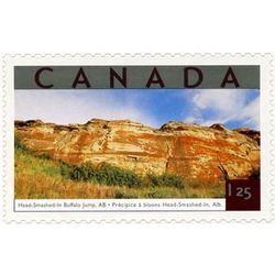 canada stamp 1953c head smashed in buffalo jump ab 1 25 2002