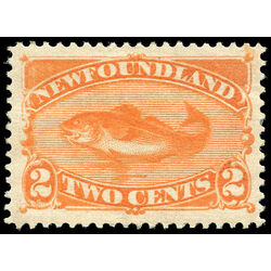newfoundland stamp 48 codfish 2 1887 M VF 013