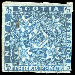 nova scotia stamp 2 pence issue 3d 1851 U F 009
