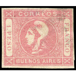 buenos aires stamp 12 liberty head 1862