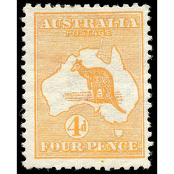 australia stamp 6 kangaroo and map 1913