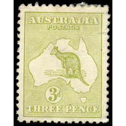 australia stamp 47a kangaroo and map 1915