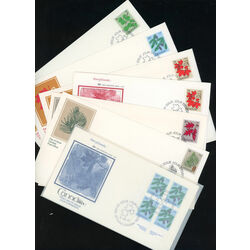 collection of 19 canada fdc definitives floral and trees