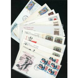 collection of 50 old canada first day covers all grouped together by scott 1968 1971