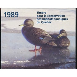 quebec wildlife habitat conservation stamp qw2 black ducks by claudio d agelo 5 1989