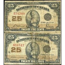 canada 25 paper very good to fine