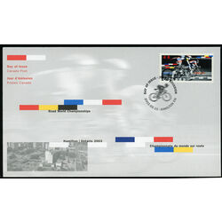 canada stamp 1998 cyclists 48 2003 FDC