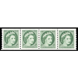 canada stamp 345strip queen elizabeth ii 1954
