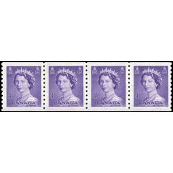 canada stamp 333strip queen elizabeth ii 1953