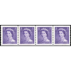 canada stamp 333strip queen elizabeth ii 1953