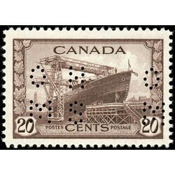 canada stamp o official o9 260 corvette 20 1942