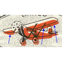 canada stamp cl air mail semi official cl46i cherry red airline ltd 10 1929