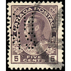 canada stamp o official o8 112 king george v 5 1912
