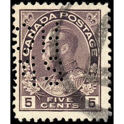 canada stamp o official oa112 king george v 5 1912 U F VF 003