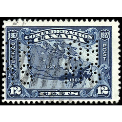 canada stamp o official oa145 map of canada 1867 1927 12 1927