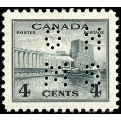 canada stamp o official o253 grain elevators 4 1942