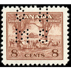canada stamp o official o9 256 farm scene 8 1942