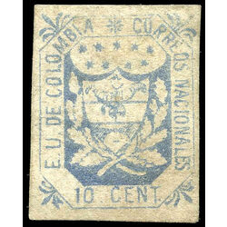 colombia stamp 31 coat of arms 10 1864