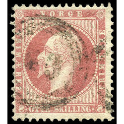 norway stamp 5 king oscar i 1856